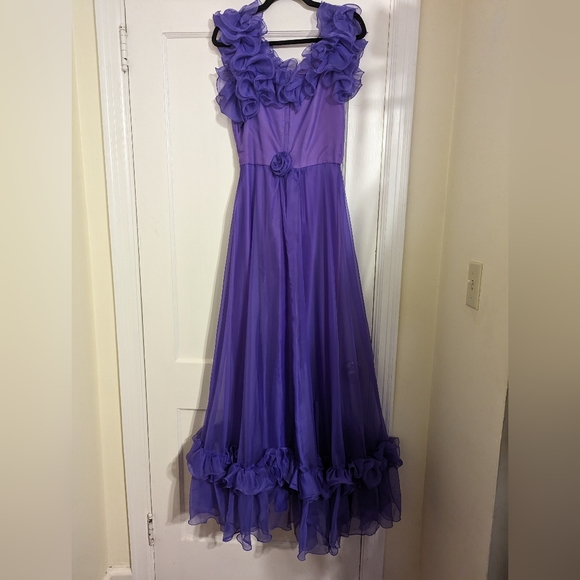 Vintage Union made purple maxi dress - Picture 2 of 6